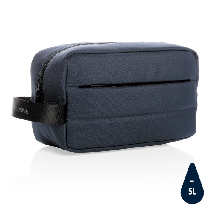 Trousse de toilette Impact en rPET AWARE™ Couleur:Bleu marine