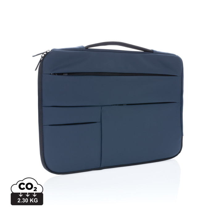 Pochette pour ordinateur 15,6 pouces avec poignée Couleur:Bleu marine