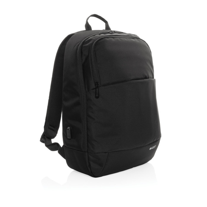 Sac à dos moderne pour ordinateur 15,6' Swiss Peak AWARE™ Couleur:Noir