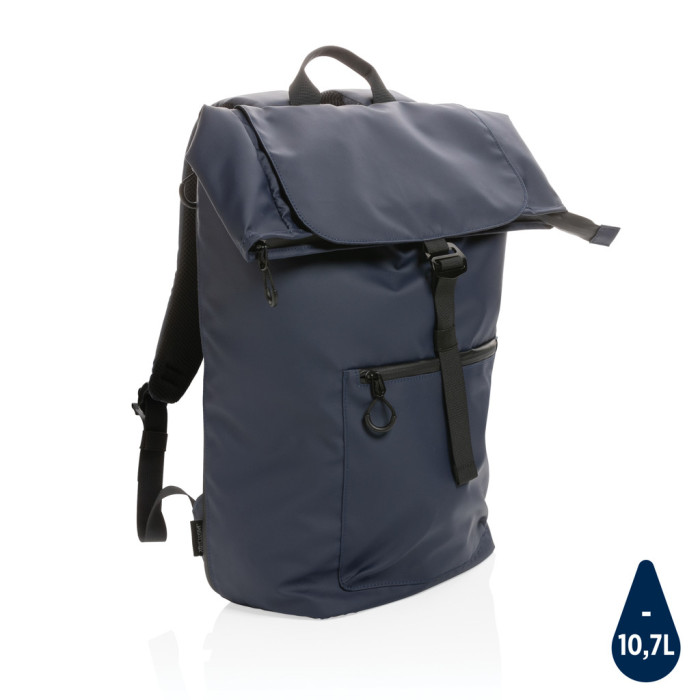 Sac à dos ordinateur 15,6" en rPET déperlant Impact AWARE™ Couleur:Bleu marine