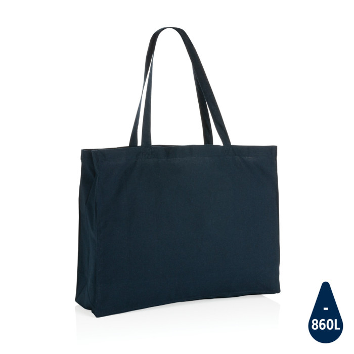 Sac shopping en coton recyclé 145 gr Impact AWARE™ Couleur:Bleu marine