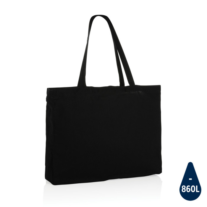 Sac shopping en coton recyclé 145 gr Impact AWARE™ Couleur:Noir