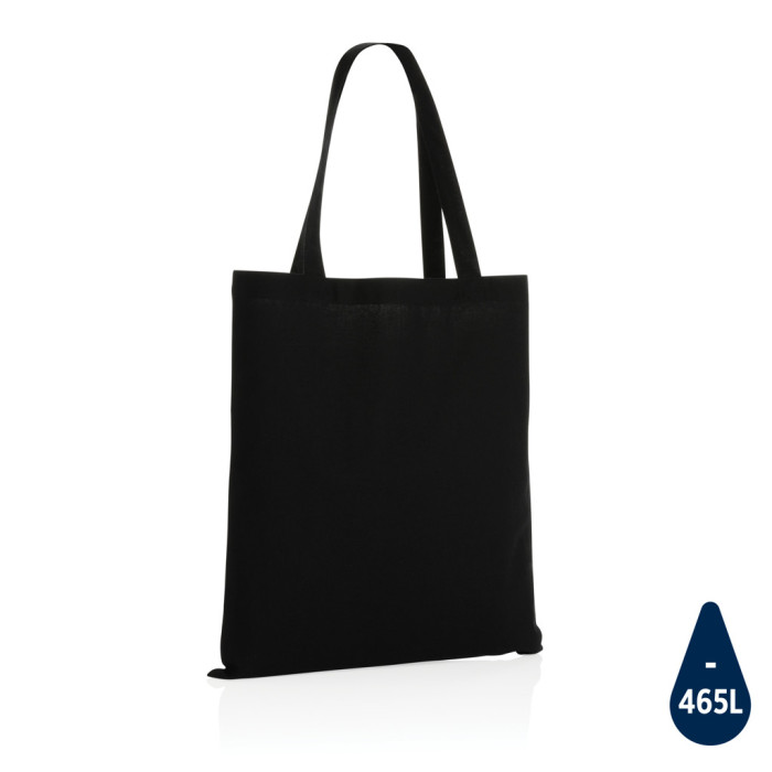 Sac tote bag en coton recyclé 145 gr Impact AWARE™ Couleur:Noir