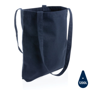 Sac shopping type Tote bag Impact en coton recyclé AWARE™ Couleur:Bleu marine