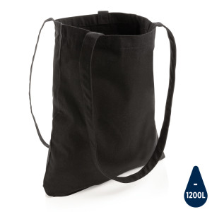 Sac shopping type Tote bag Impact en coton recyclé AWARE™ Couleur:Noir