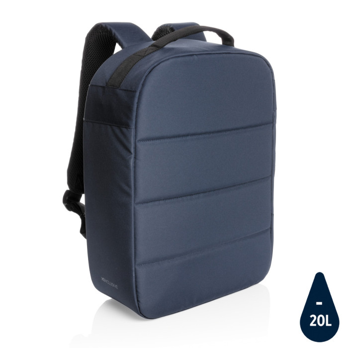 Sac à dos antivol Impact en rPET AWARE™ Couleur:Bleu marine