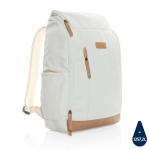 Sac à dos ordinateur Impact AWARE™ en toile 16oz recyclé Couleur:Blanc cassé