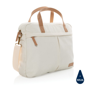 Sac ordinateur Impact AWARE™ en toile 16oz recyclé Couleur:Blanc cassé