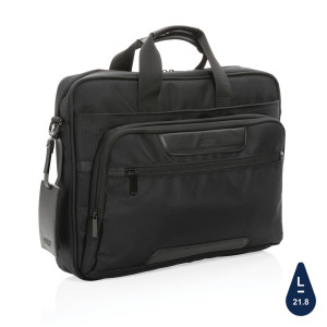 Sacoche ordinateur Swiss Peak rPET AWARE™ Voyager 15.6 Couleur:Noir