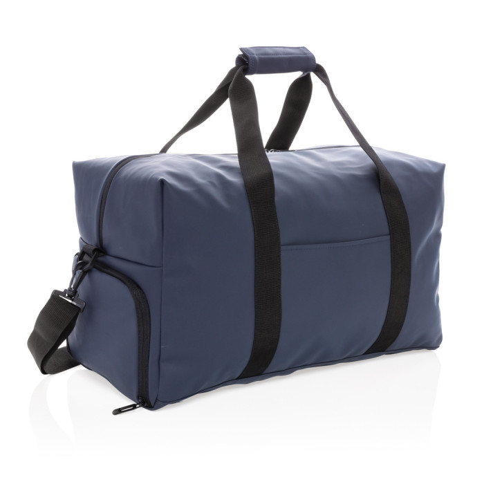 Sac week-end au PU doux Couleur:Bleu marine