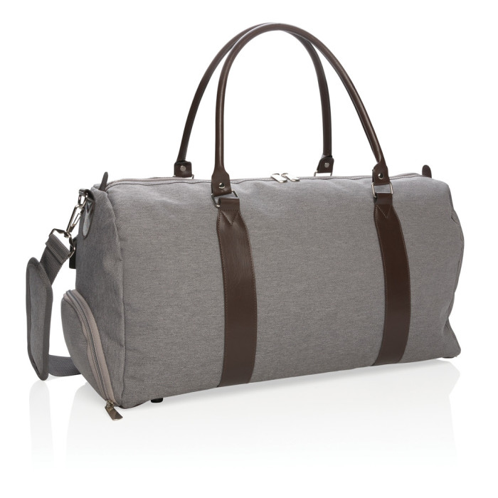 Sac weekend avec port USB Couleur:Gris