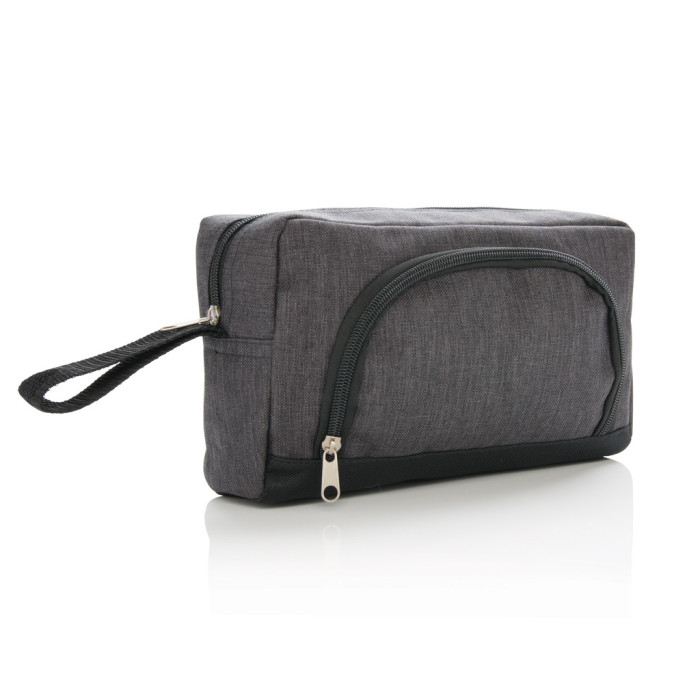 Trousse de toilette double ton Couleur:Gris anthracite 