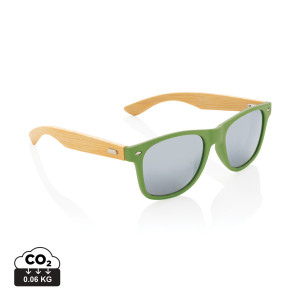 Lunettes de soleil en bambou FSC® et plastique recyclé RCS Couleur:Vert