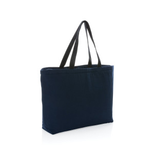 Sac tote iso en toile 240 g/m² recyclée non teintée Aware™ Couleur:Bleu marine