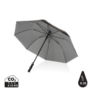 Parapluie 27" rPET bi couleur ouverture auto Impact AWARE™ Couleur:Argent