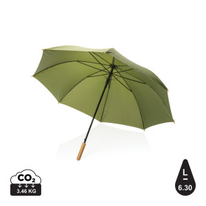 Parapluie 27" en rPET et bambou ouverture auto Impact AWARE™ Couleur:Vert