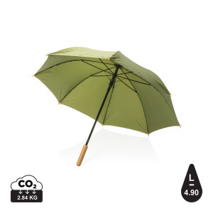 Parapluie 23" en rPET et bambou ouverture auto Impact AWARE™ Couleur:Vert