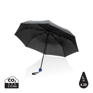 Mini parapluie 20.5" en rPET 190T Impact AWARE™ Couleur:Bleu