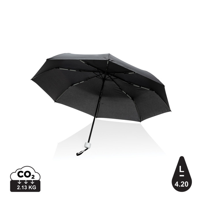 Mini parapluie 20.5" en rPET 190T Impact AWARE™ Couleur:Blanc