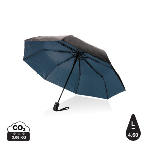 Mini parapluie 21" en rPET 190T bi couleur Impact AWARE™ Couleur:Bleu