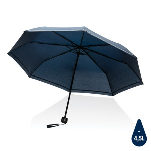 Mini parapluie 20.5" rPET 190T réfléchissant Impact AWARE™ Couleur:Bleu marine