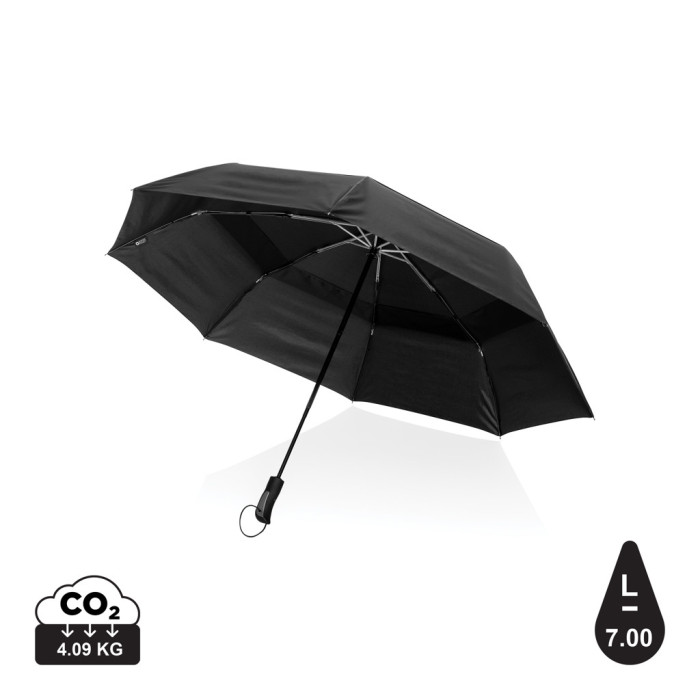 Parapluie tempête 27"de poche auto Swiss Peak Aware™ Tornado Couleur:Noir