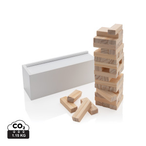 Jeu de blocs en bois Deluxe Couleur:Blanc