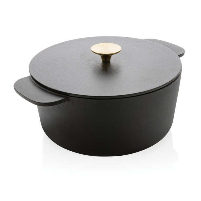 Cocotte 26cm en fonte Ukiyo Couleur:Noir