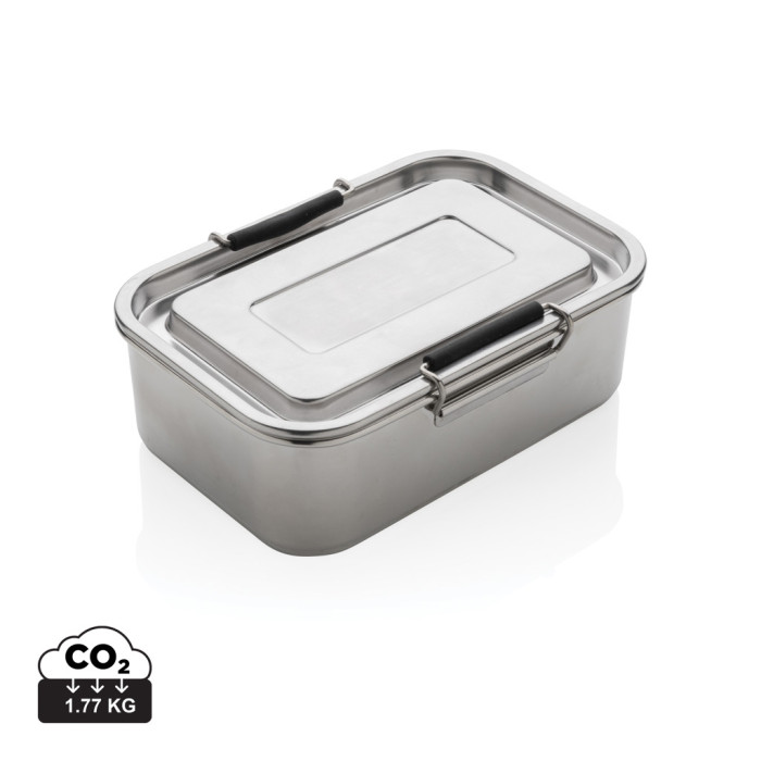 Lunch box étanche en acier inoxydable recyclé RCS Couleur:Argent