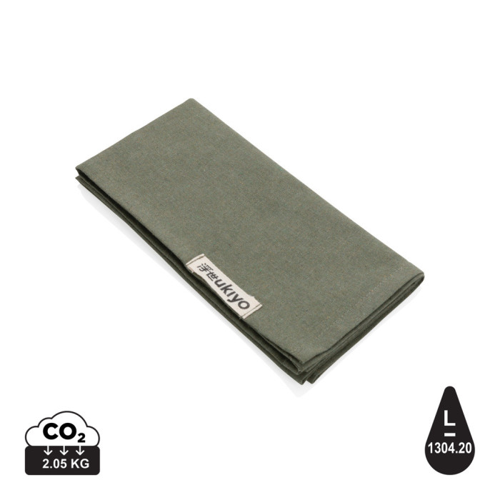 Set de 4 serviettes de table Ukiyo en rcotton 180gr Aware™ Couleur:Vert