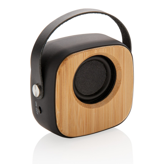 Enceinte fashion en bambou 3W Couleur:Noir