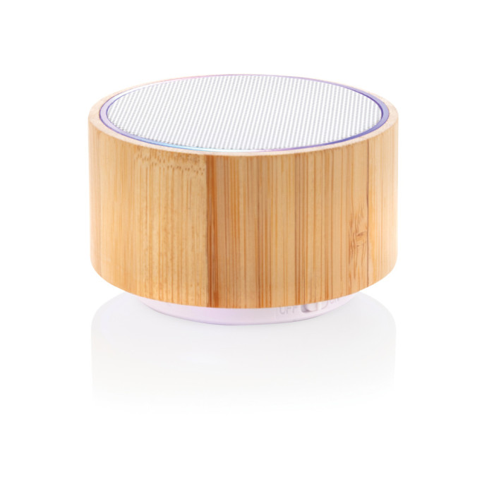 Enceinte en bambou Couleur:Blanc