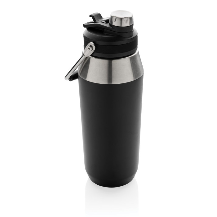 Bouteille isotherme 1L avec bouchon double fonction Couleur:Noir