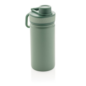 Bouteille isotherme en acier avec bouchon sport Couleur:Vert