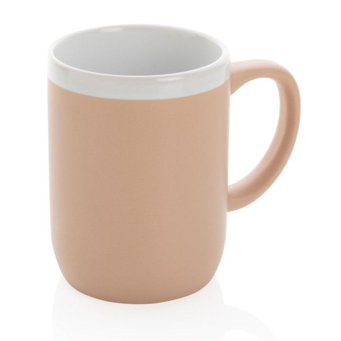 Mug en céramique avec bord blanc Couleur:Blanc