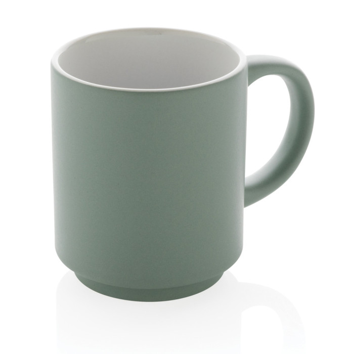 Mug en céramique empilable Couleur:Vert