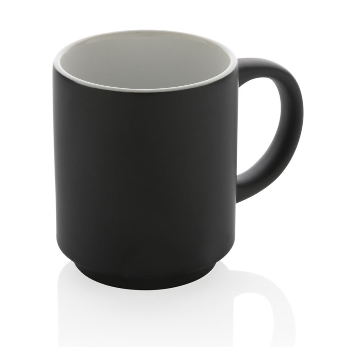 Mug en céramique empilable Couleur:Noir