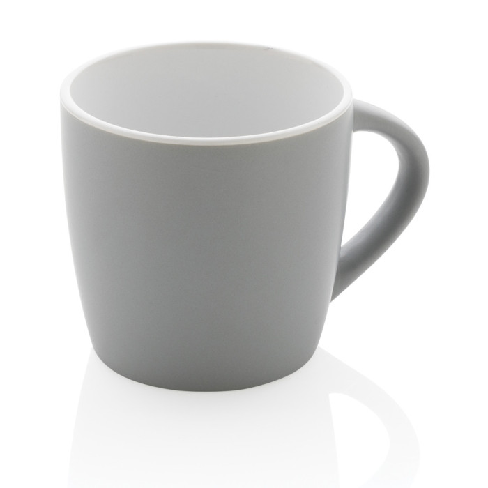 Mug en céramique avec intérieur coloré Couleur:Gris