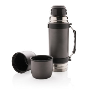 Swiss Peak bouteille isotherme avec 2 tasses Couleur:Gris