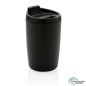 Mug en PP recyclé GRS avec couvercle à bascule Couleur:Noir