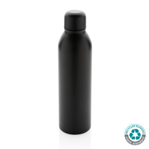 Bouteille isotherme 500ml en acier inoxydable recyclé RCS Couleur:Noir