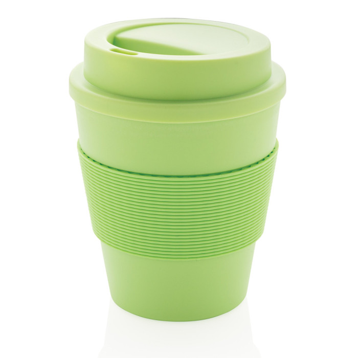 Mug en PP recyclable avec couvercle à vis 350ml Couleur:Vert