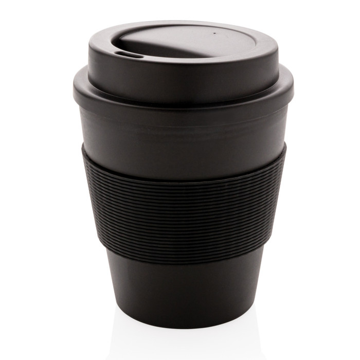 Mug en PP recyclable avec couvercle à vis 350ml Couleur:Noir