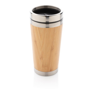 Mug double paroi en bambou Couleur:Marron