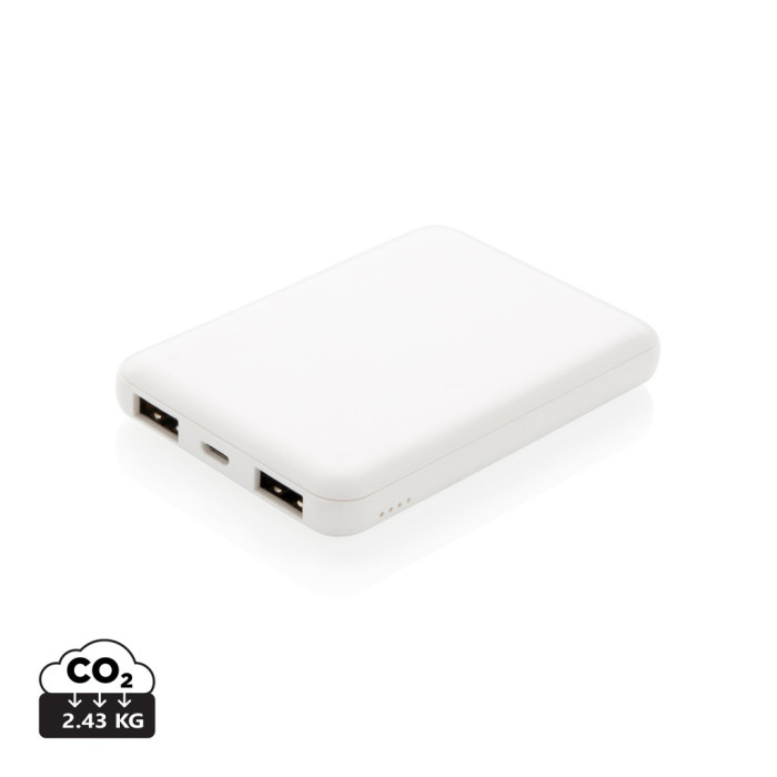 Batterie de secours de poche 5000 mAh Couleur:Blanc