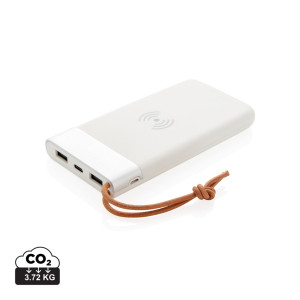 Batterie de secours Aria 8000 mAh et induction 5W Couleur:Blanc