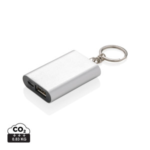 Porte-clés powerbank 1000mAh Couleur:Gris