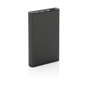 Powerbank 5000 mAh en aluminium recyclé Terra RCS Couleur:Gris