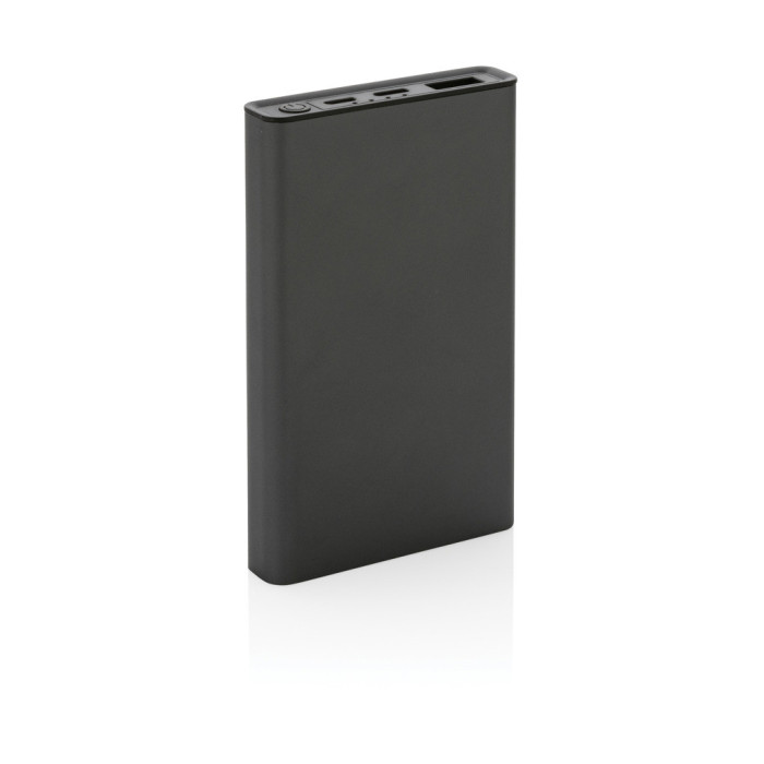 Powerbank 5000 mAh en aluminium recyclé Terra RCS Couleur:Gris