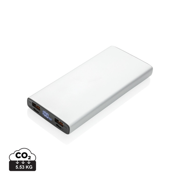 Batterie de secours 10.000 mAh avec PD 18W Couleur:Argent